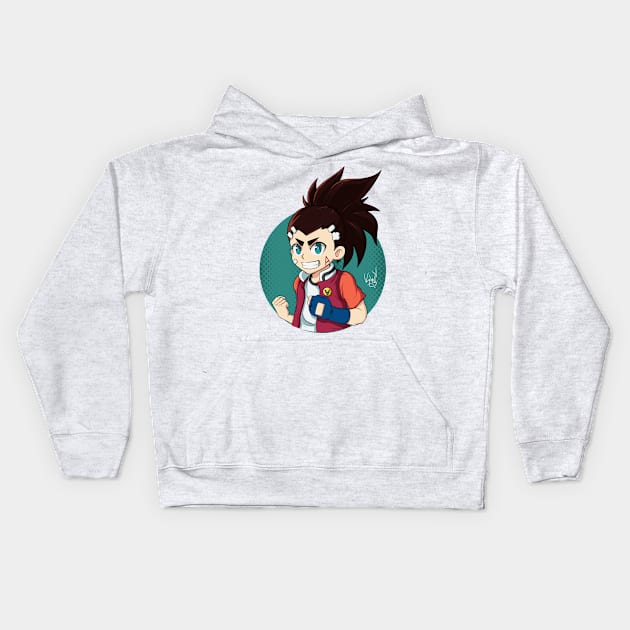 Aiger Akabane from Beyblade Burst Turbo / Super Z Kids Hoodie by Kaw_Dev